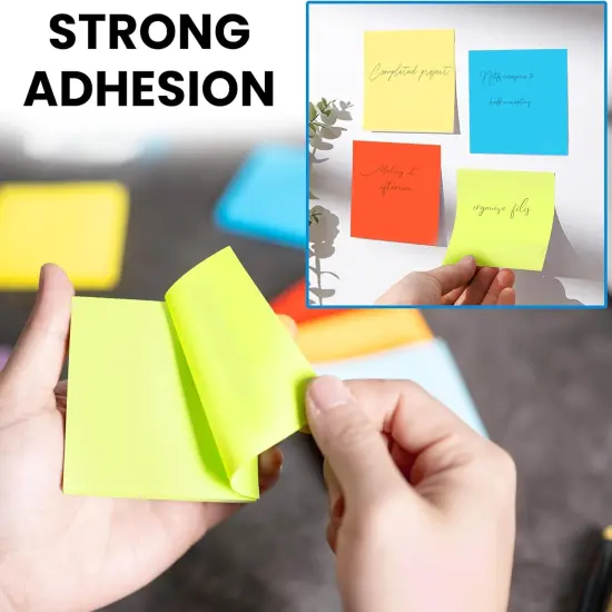 14 Pack Sticky Notes - Rainbow Colors Self-Stick Pads - Strong Adhesion, Smooth Writing, No Residue - Easy to Post for Home, Office, School - 72 Sheets/Pad {3}