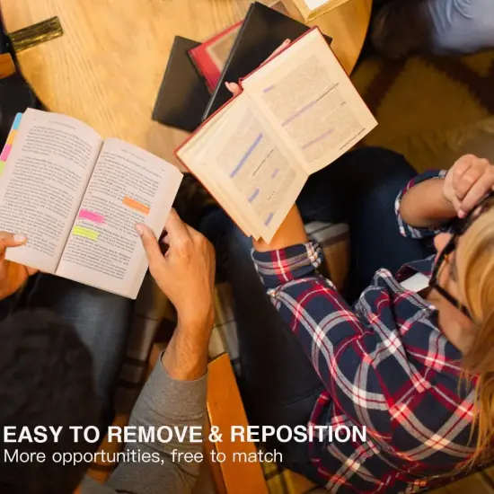 Sticky Notes Set, Hommie Colored Divider Self-Stick Notes Pads Bundle, Prioritize with Color Coding {3}