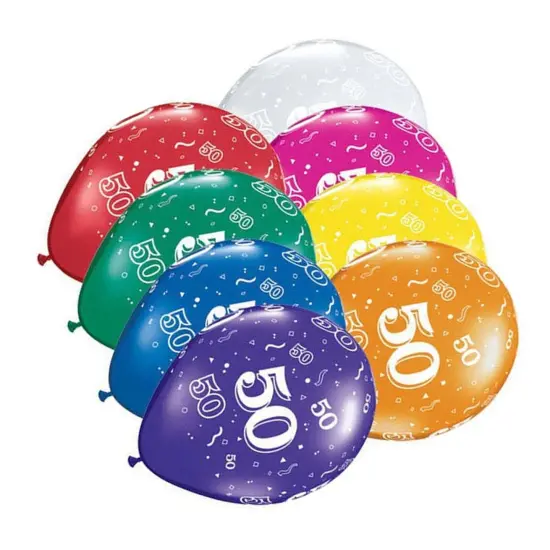 50 A Round Jewel Assortment Latex Balloons 11" Birthday Anniversary Party Balloons {5}