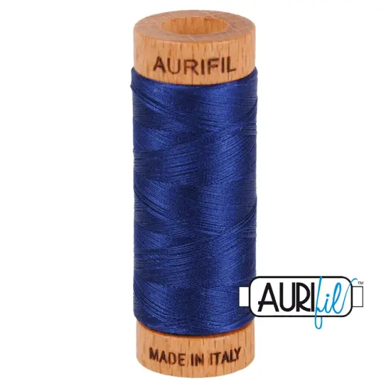 Dark Navy (2784) | 80wt Small Spool (274M / 300Y) | Aurifil Thread {1}