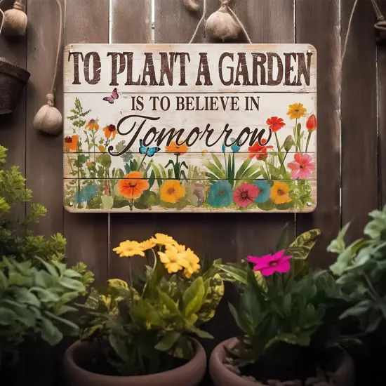 Spring Decorations Spring Wall Decor Vintage Tin Signs 8x12 Inch {3}