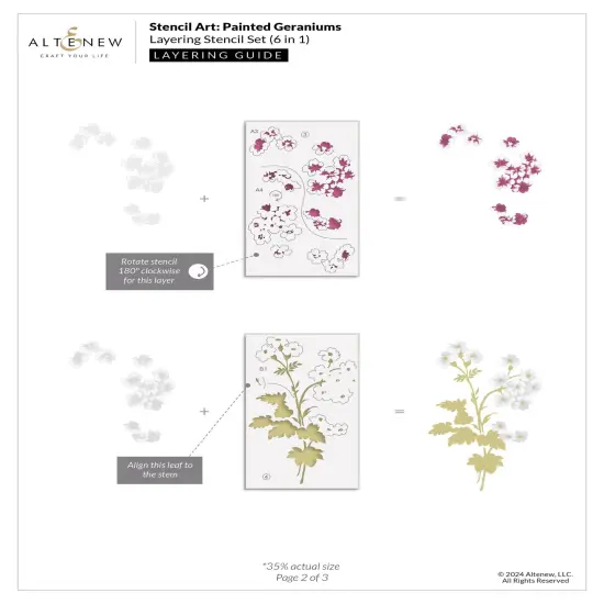 Stencil Art: Painted Geraniums & Add-on Die Bundle {4}