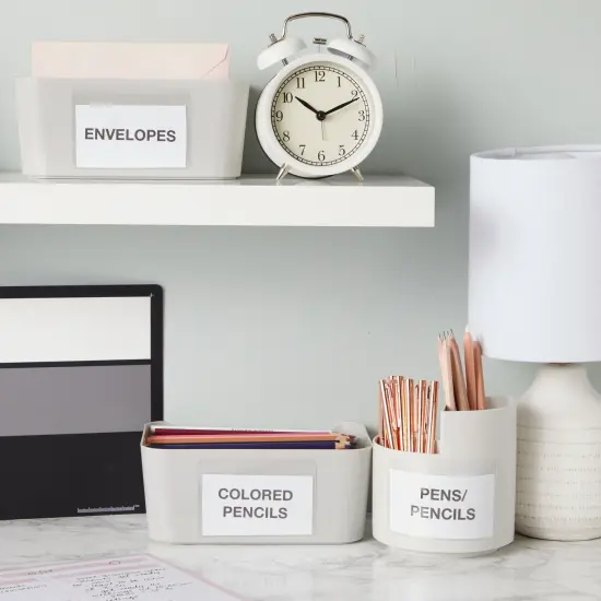 100-Pack Clear Business Card Pockets Holders 3.75x2 In, Self-Adhesive Top Load Plastic Protector and Sleeves Labels, Bulk Set for Storage, Organization, Labeling {2}