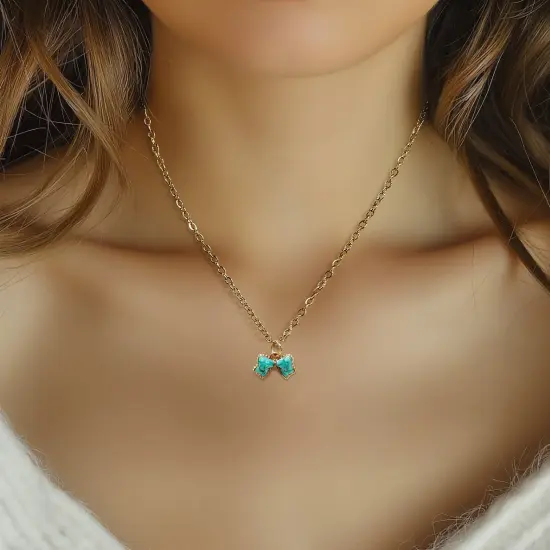 Wrapables Nature Charms for Jewelry Making Enamel Pendants, (Set of 20), Blue Bow {4}