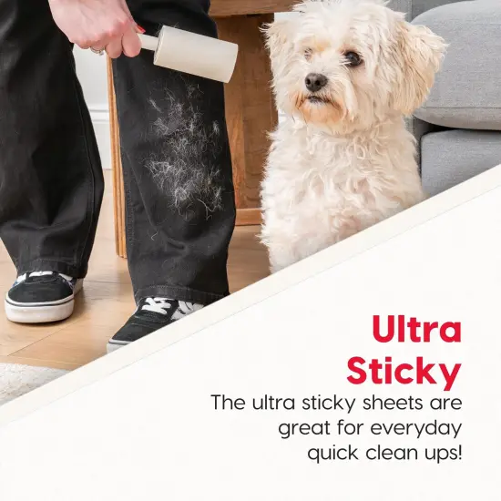 IRIS USA Extra Sticky Lint Roller, Standard Pack Comes with Storage Box and Refills, 90 Sheets/Roll, 720 Sheets Total {6}