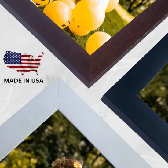 Large 38x40 White Picture Frame with Acrylic - Modern Frame {6}