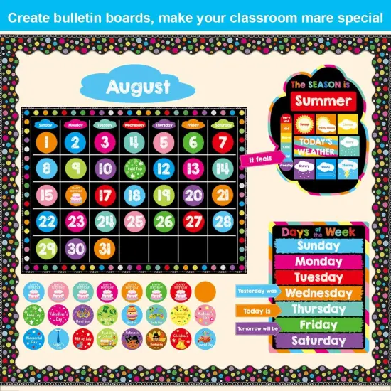 99 Pcs Calendar Bulletin Board Set {4}