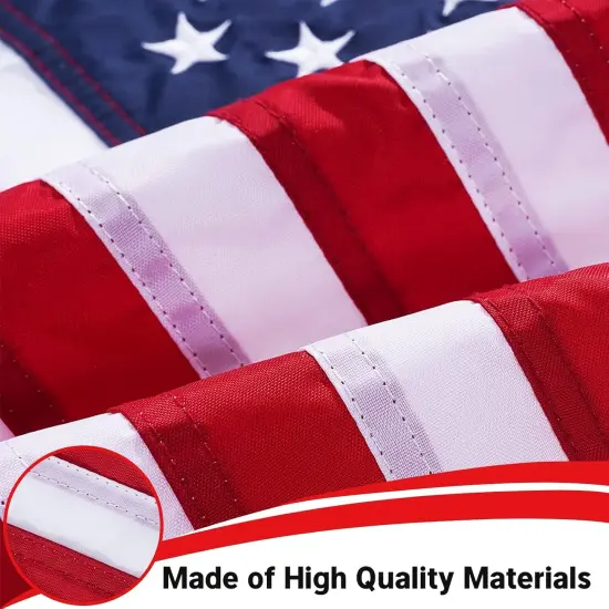 16x24 Inches American Flag for Boat Embroidered Small Boat Flags for Outside, Patriotic Heavy Duty 16x24" Nautical US American Flag for 4th of July with 2 Brass Grommets {5}