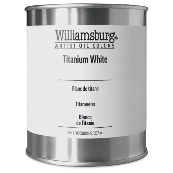 Williamsburg Handmade Oil Paint - Titanium White, 8 oz Can {1}