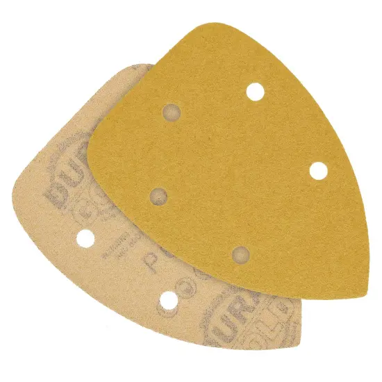 60 Grit - 5-Hole Pattern Hook & Loop Sanding Sheets for Mouse Sanders - Box of 24 {3}