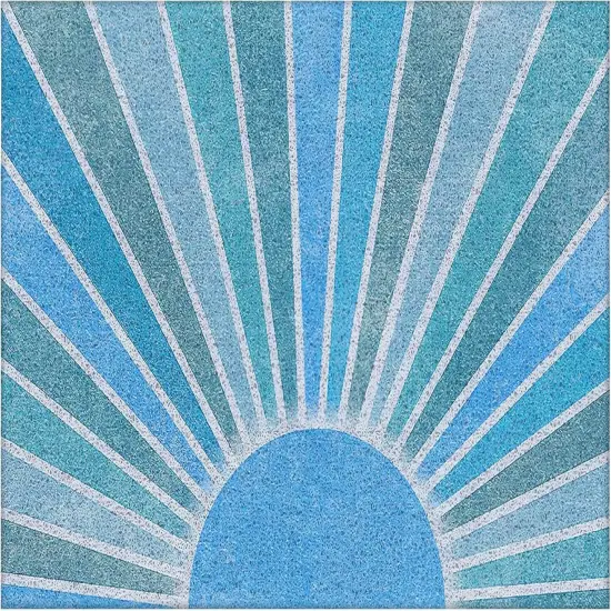 Boho Welcome Mat - Blue - 17x30 Indoor/Outdoor Entrance, Boho Style {5}