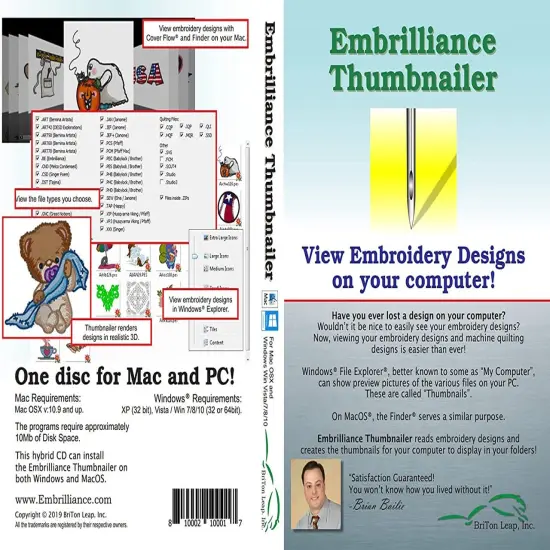 Embrilliance Thumbnailer Software for Mac and PC {2}