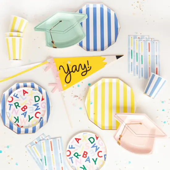 PASTEL GRADUATION CAP PLATES {2}