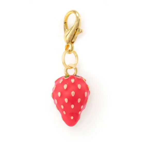 STRAWBERRY DOG COLLAR CHARM {1}