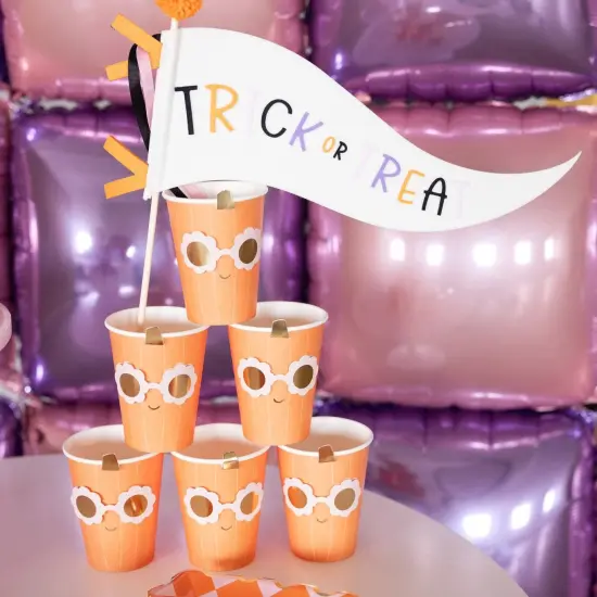 GROOVY PUMPKIN PARTY CUPS {3}