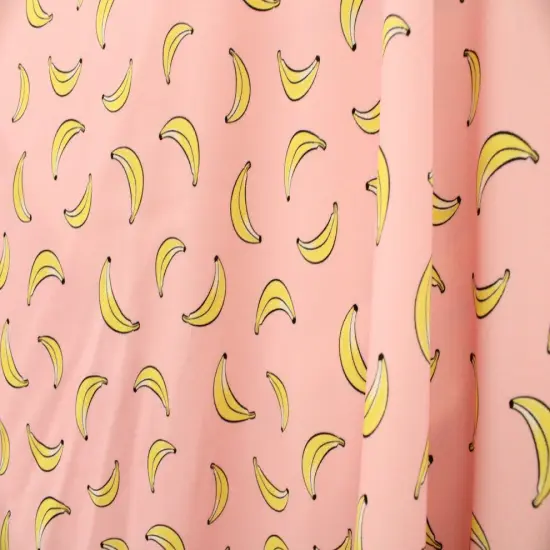 1 Yard Tropical Fruits Print Spandex Fabric Swimwear Activewear Dancewear 58/60 Inches Wide Bananas {3}