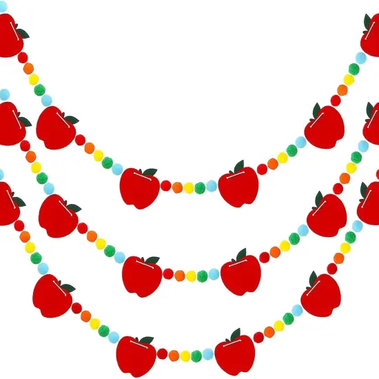 3 Pack Felt Ball Garland Back to School Party Decorations {1}