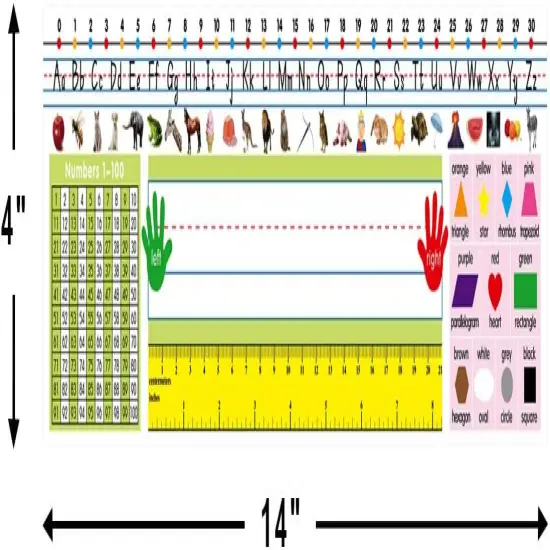Traditional Manuscript Nameplates Self Adhesive Primary Students Desk Plates Pack of 36 {2}