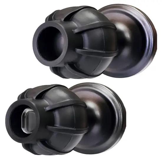 Enjoy Cover | Door Handle Grip Doorstop Knob Stopper Cover, Set of 2 Door Knob Grips Universal Size Protects Walls from Dents and Damage Black {5}