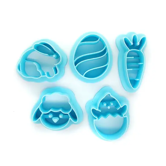 Easter Clay Cutter Bundle, 5 pcs, Egg Carrot Lamb & Bunny, Adorabilities {3}