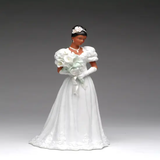 Ceramic African American Wedding Bride, Wedding D&eacute;cor or Gift, Anniversary D&eacute;cor or Gift, Home D&eacute;cor, Vanity Decor {3}