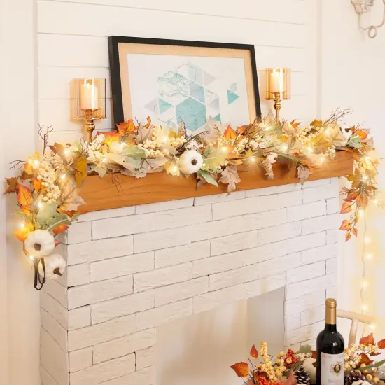 6Ft Autumn Maples Leaf Pumpkin Berry Garlands {4}