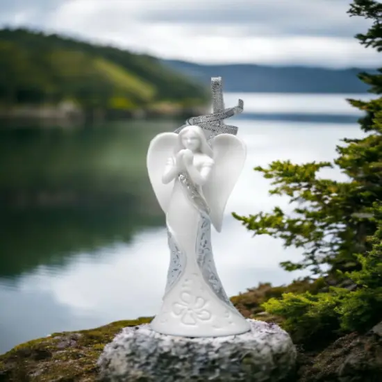 Ceramic Angel Of Prayer Ornament, Home D&eacute;cor, Religious D&eacute;cor, Religious Gift, Church D&eacute;cor, Baptism Gift {2}