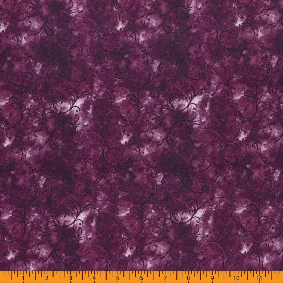 Mook Fabrics Elegance Cotton Fabric [45 in. Wide] - By The Yard Plum {3}
