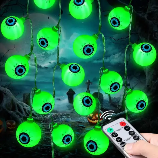 Halloween Decorations 30LED 17Ft Eyeball Halloween String Lights {1}