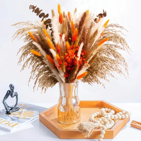 80pcs Dried Pampas Grass (17inch) {1}