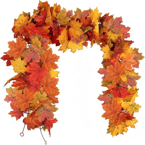 2 Pcs Fall Leaves Garland {1}