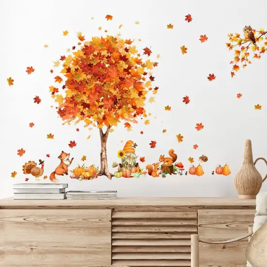 3 Sheets Thanksgiving Wall Decals {3}
