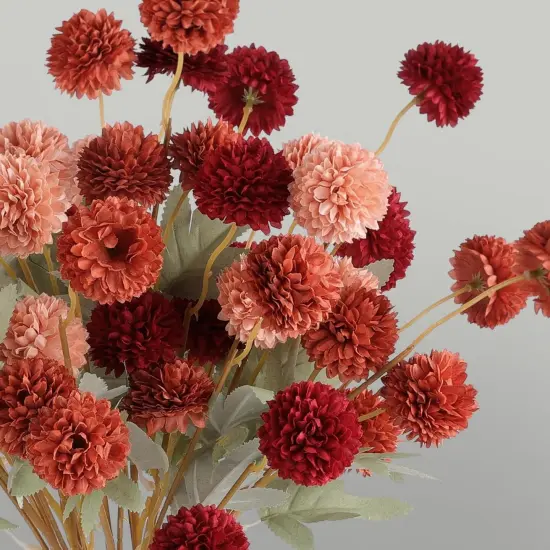 12 Pcs Artificial Chrysanthemum Flowers {3}