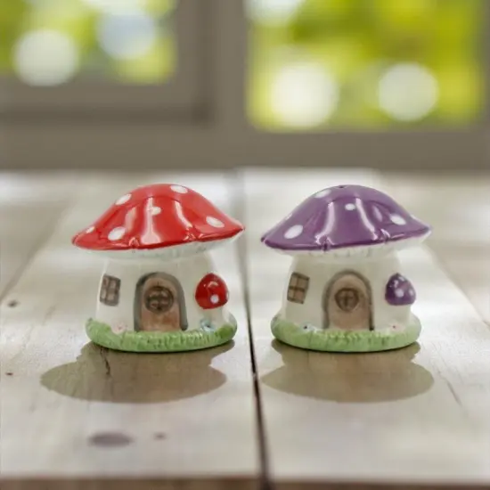 Magic Mushroom Sprinkles Ceramic Salt And Pepper Shakers, Home D&eacute;cor, Gift for Her, Gift for Mom, Fairy Garden Decor {2}