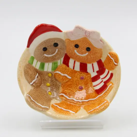 Ceramic Christmas Gingerbread Man Candy Bowl-Set Of 2, Home Décor, Gift for Her, Gift for Mom, Kitchen Décor, Christmas Décor {4}