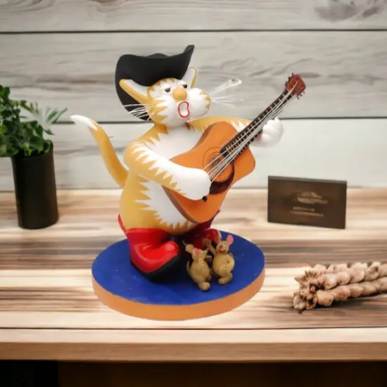 Country Singer Cat Figurine, Home D&eacute;cor, Gift for Her, Gift for Mom, Kitchen D&eacute;cor, Cat Lovers Gift, Pet Loss Gift {1}