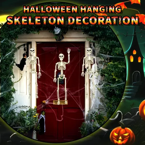 6 PCS Halloween Small Poseable Skeleton Decoration {3}