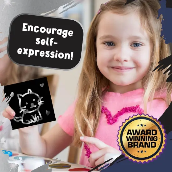 PURPLE LADYBUG Silver Holographic Scratch Art Mini Notes - Scratch Art for Kids, Summer Activities, Camping Games for Ages 4-8 {4}