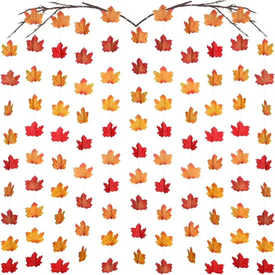 20 Pieces Fall Maple Leaf Decor Garland {1}