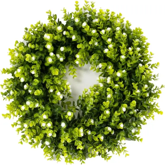 20" Boxwood Wreath Decorations for Home Artificial Wreath {1}