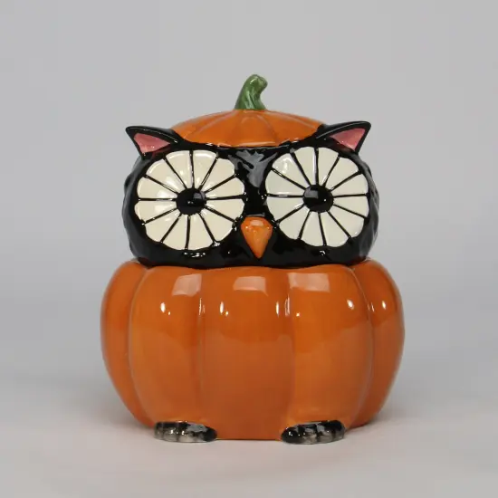 Ceramic Black Owl Pumpkin Candy Box, Home D&eacute;cor, Gift for Her, Gift for Mom, Kitchen D&eacute;cor, Fall D&eacute;cor, Halloween D&eacute;cor {2}