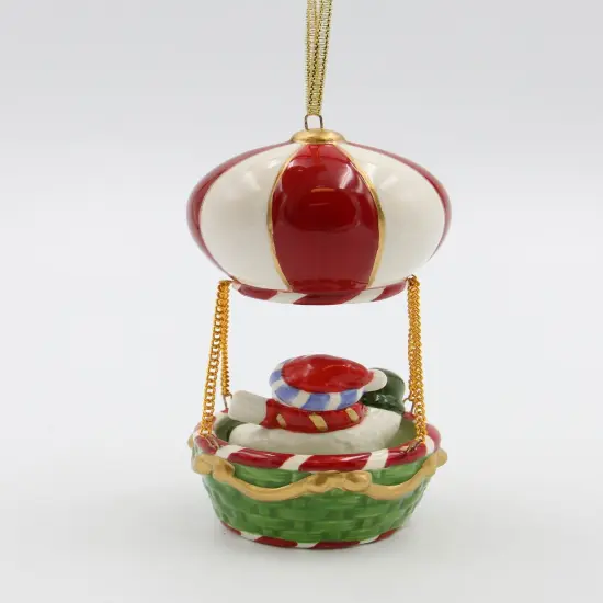 Ceramic Christmas Snowman Hot Air Balloon Ornament, Home D&eacute;cor, Gift for Her, Gift for Mom, Kitchen D&eacute;cor, Christmas D&eacute;cor {4}