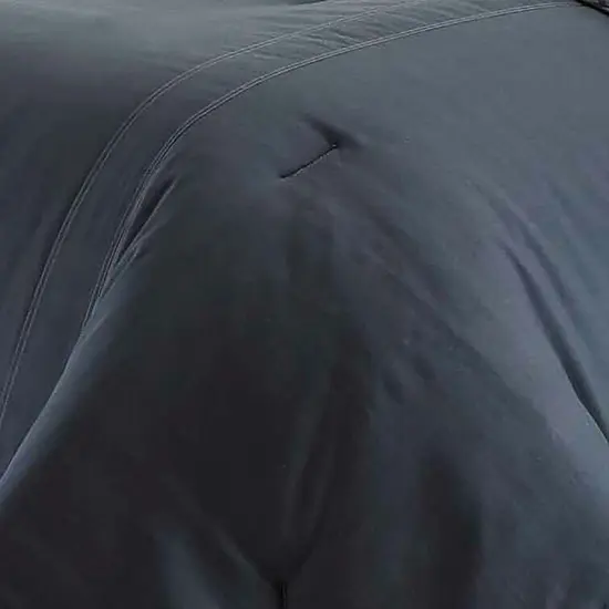 Full Queen Comforter Set Grey White Plaid Reversible Bedding {3}