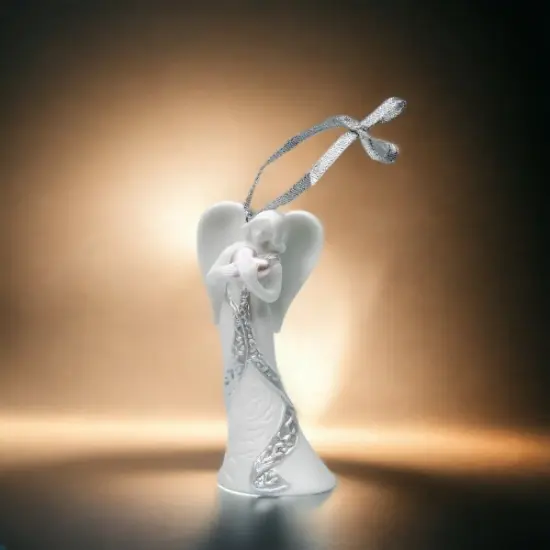 Ceramic Angel Of Love Ornament, Home Décor, Religious Décor, Religious Gift, Church Décor, Baptism Gift {1}