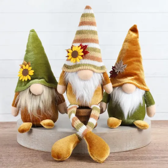 3PCS Fall Gnomes Plush for Tiered Tray Decor {1}