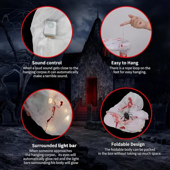 Cocoon Corpse Halloween Decorations Hanging Decor {3}