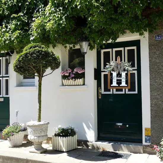 Last Name Year Round Front Door Wreath Front Porch Decoration 26 Letter {3}