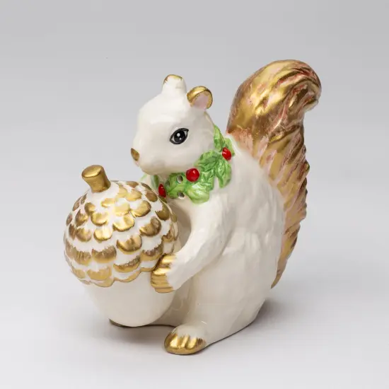 Ceramic Squirrel With Acorn Ceramic Salt And Pepper Shakers, Christmas Decor, Thanksgiving Decor, Gift for Mom {3}