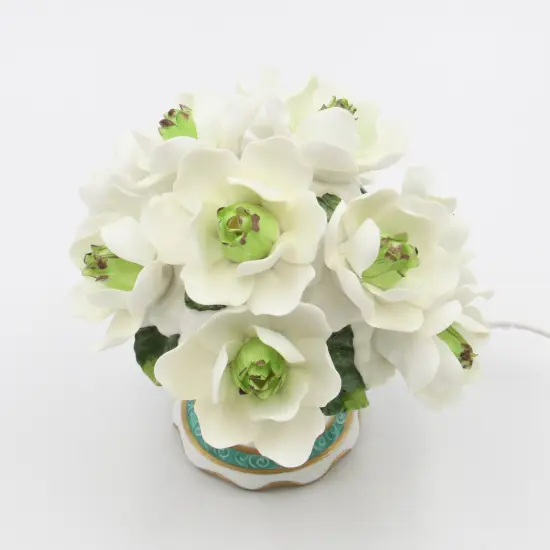 Ceramic Magnolia Flower Topiary Nightlight, Home D&eacute;cor, Gift for Her, Gift for Mom, Bedroom D&eacute;cor {3}