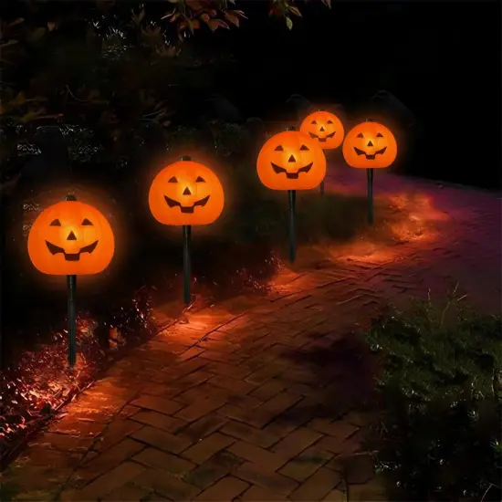 Pumpkin Pathway Lights Outdoor - 7Ft C7 {4}